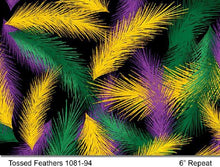 Load image into Gallery viewer, Mardi Gras by Henry Glass Tossed Feathers 1081-94, Little Turtle Cottage