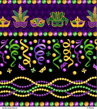 Load image into Gallery viewer, Mardi Gras by Henry Glass, Border Stripe 1085-95, by the yard