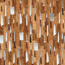 Load image into Gallery viewer, Sizzle and Spice from QT Fabrics, Knives 29999 A, Little Turtle Cottage