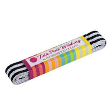 Load image into Gallery viewer, Tula Pink Black & White Nylon Webbing Strap, Little Turtle Cottage