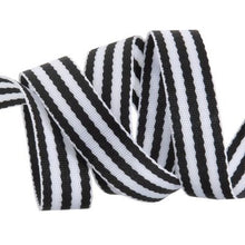 Load image into Gallery viewer, Tula Pink Black & White Nylon Webbing Strap, Little Turtle Cottage