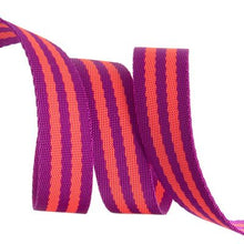 Load image into Gallery viewer, Tula Pink Watermelon Plum Nylon Webbing Strap, Little Turtle Cottage