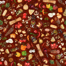 Load image into Gallery viewer, Sizzle and Spice from QT Fabrics, Food Toss 30002 M, Little Turtle Cottage