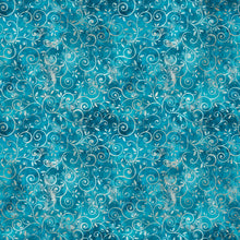 Load image into Gallery viewer, Birdsong by QT Fabrics, Scroll Lagoon 30284 Q by the yard