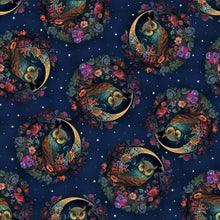 Load image into Gallery viewer, NIGHT GARDEN DIGITAL from Blank Quilting, Owls 3549-79, by the yard