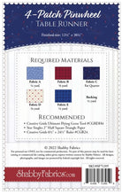 Load image into Gallery viewer, 4-Patch Pinwheel Table Runner Pattern, Little Turtle Cottage