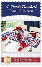Load image into Gallery viewer, 4-Patch Pinwheel Table Runner Pattern, Little Turtle Cottage