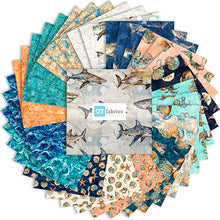 Load image into Gallery viewer, Atlantis by QT Fabrics, 10" Square Layer Cake ATLN 06 E, Little Turtle Cottage