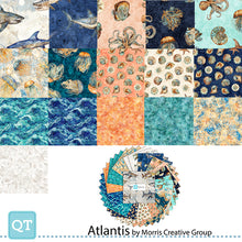 Load image into Gallery viewer, Atlantis by QT Fabrics, 10" Square Layer Cake ATLN 06 E, Little Turtle Cottage