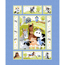 Load image into Gallery viewer, Barnyard Blues by SusyBee® for Clothworks, Little Turtle Cottage