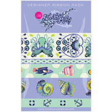 Load image into Gallery viewer, Tula Pink Floral Reef Designer Pack Ribbons, Little Turtle Cottage