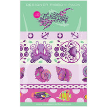 Load image into Gallery viewer, Tula Pink Floral Reef Designer Pack Ribbons, Little Turtle Cottage