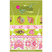 Load image into Gallery viewer, Tula Pink Floral Reef Designer Pack Ribbons, Little Turtle Cottage