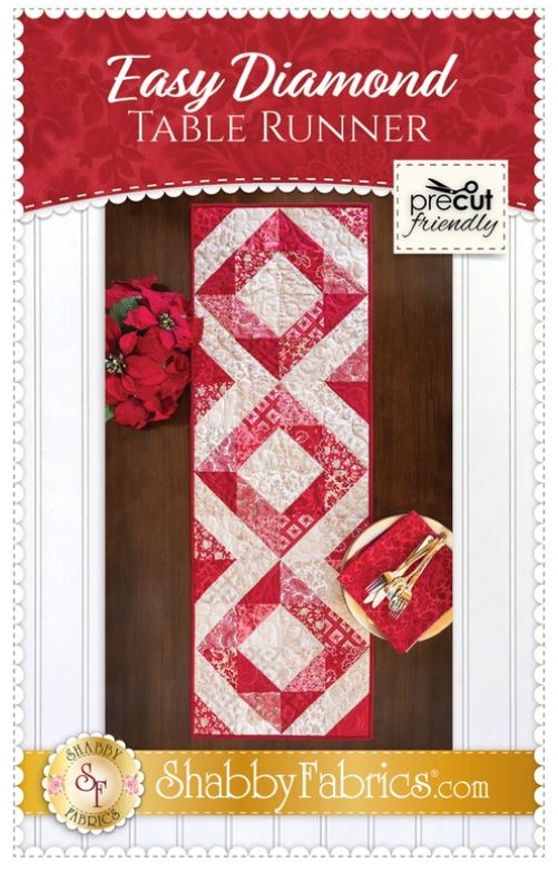 Easy Diamond Table Runner Pattern SF50012 | Little Turtle Cottage