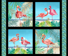 Load image into Gallery viewer, Flock Star from Blank Quilting, Flamingo Pillow Panel 3808P-72, by the panel