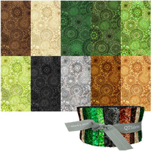 Load image into Gallery viewer, QT Fabrics Jewelscape 2-1/2" x 43/44" 42pcs Jelly Roll Strips JEWL WARM, Little Turtle Cottage