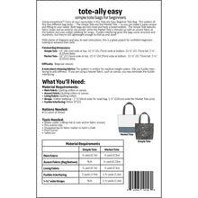 Load image into Gallery viewer, Tote-ally Easy Tote Pattern T007