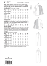 Load image into Gallery viewer, Vogue Pattern V1687 Misses Jacket & Pants, Little Turtle Cottage