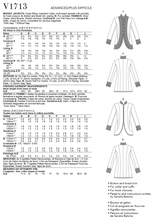 Load image into Gallery viewer, Vogue Pattern V1713 Misses Jacket, Little Turtle Cottage