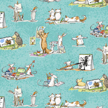 Load image into Gallery viewer, Art Club by Anita Jeram for Clothworks, Little Turtle Cottage