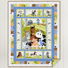 Load image into Gallery viewer, Barnyard Blues by SusyBee® for Clothworks, Little Turtle Cottage