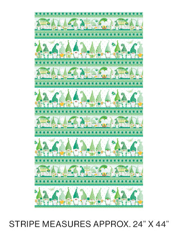 Lucky Gnomes by Kanvas Studio for Benartex Lucky Gnome Stripe 12661-90 - Little Turtle Cottage