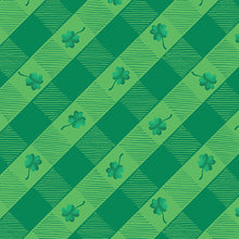Load image into Gallery viewer, Lucky Gnomes by Kanvas Studio for Benartex Lucky Plaid Clover 12665-42 - Little Turtle Cottage
