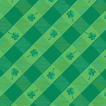 Load image into Gallery viewer, Lucky Gnomes by Kanvas Studio for Benartex Lucky Plaid Clover 12665-42 - Little Turtle Cottage
