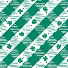 Load image into Gallery viewer, Lucky Gnomes by Kanvas Studio for Benartex Lucky Plaid Emerald 12665-45 - Little Turtle Cottage