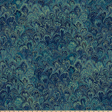 Load image into Gallery viewer, Northcott The Art of Marbling Marble 2 Blue Lagoon 23401-68, by the yard