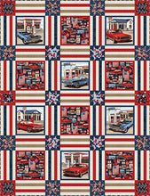 Load image into Gallery viewer, American Muscle by Studio E, Mini Stars Red 5342-88, by the yard