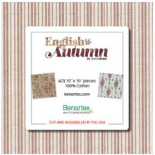 Load image into Gallery viewer, Benartex English Autumn 10" Square Layer Cake, Little Turtle Cottage