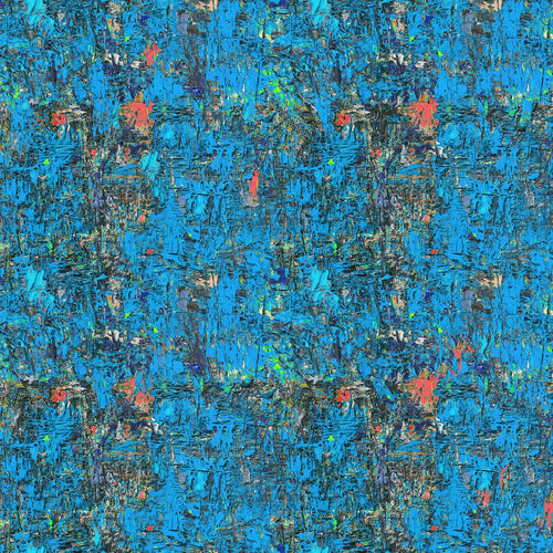 Benartex Poured Color Impressions Blue/Red 12356-55 Little Turtle Cottage