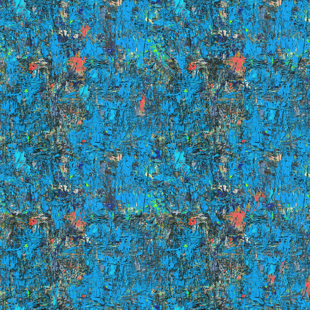 Benartex Poured Color Impressions Blue/Red 12356-55 Little Turtle Cottage