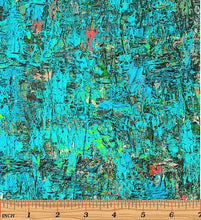 Load image into Gallery viewer, Benartex Poured Color Impressions Turquoise/Orange 12356-54 Little Turtle Cottage
