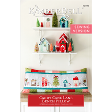 Load image into Gallery viewer, Kimberbell Designs - Candy Cane Lane Bench Pillow Pattern Sewing Version KD198 - Little Turtle Cottage