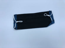 Load image into Gallery viewer, Face Mask 4 layer Pleated - adjustable, with Filter Pocket & Nose Wire, Lanyard, Blue Batik - Little Turtle Cottage