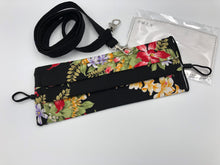 Load image into Gallery viewer, Face Mask 4 layer Pleated - adjustable, with Filter Pocket & Nose Wire, Lanyard, Hawaiian Floral - Little Turtle Cottage