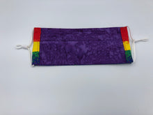 Load image into Gallery viewer, Face Mask 4 layer Pleated - adjustable, with Filter Pocket & Nose Wire, Lanyard, Rainbow - Little Turtle Cottage