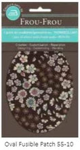 Load image into Gallery viewer, Frou Frou Oval Fusible Elbow-Knee Patch Iron-On Floral 55-10
