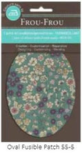 Load image into Gallery viewer, Frou Frou Oval Fusible Elbow-Knee Patch Iron-On Floral 55-5