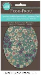 Frou Frou Oval Fusible Elbow-Knee Patch Iron-On Floral 55-5