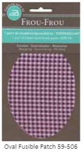 Load image into Gallery viewer, Frou Frou Oval Fusible Elbow-Knee Patch Iron-On Checks 59-506
