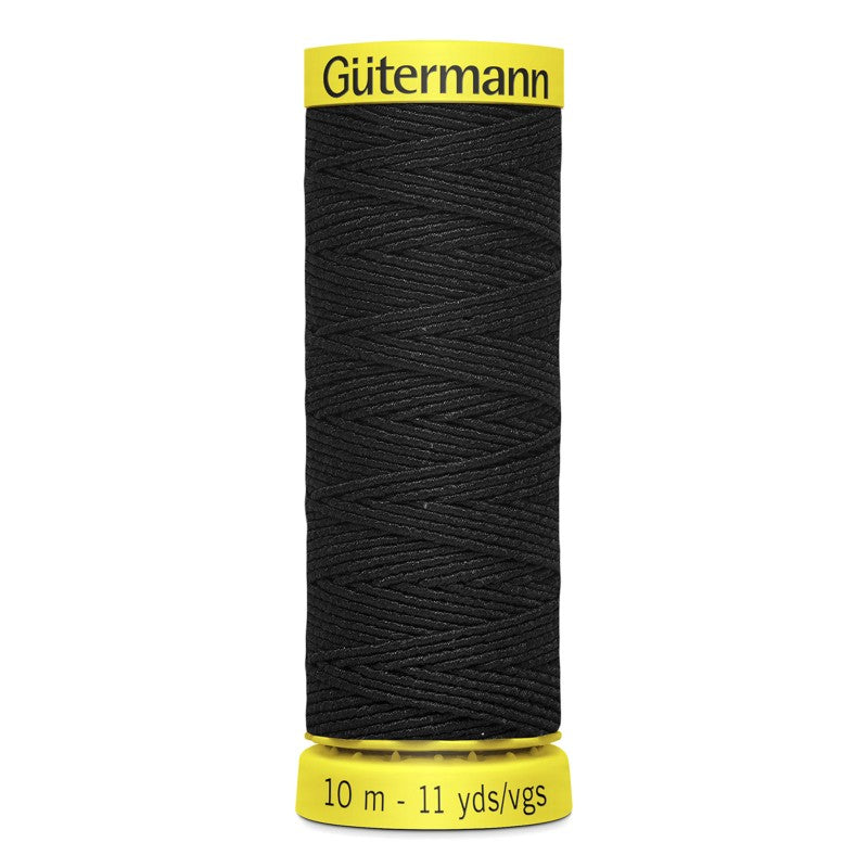 Gutermann Elastic Sewing Thread-Black 11 yds