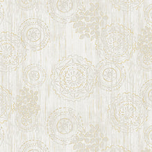 Load image into Gallery viewer, Fall Potpourri by Henry Glass Metallic Textured Medallions Gray 233M-33 - Little Turtle Cottage