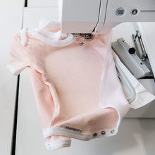 Load image into Gallery viewer, Kimberbell Baby Bodysuit set of 2, Grey or Peach, Ready for Applique or Embroidery of your design