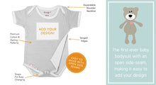 Load image into Gallery viewer, Kimberbell Baby Bodysuit set of 2, Grey or Peach, Ready for Applique or Embroidery of your design