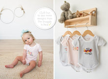 Load image into Gallery viewer, Kimberbell Baby Bodysuit set of 2, Grey or Peach, Ready for Applique or Embroidery of your design