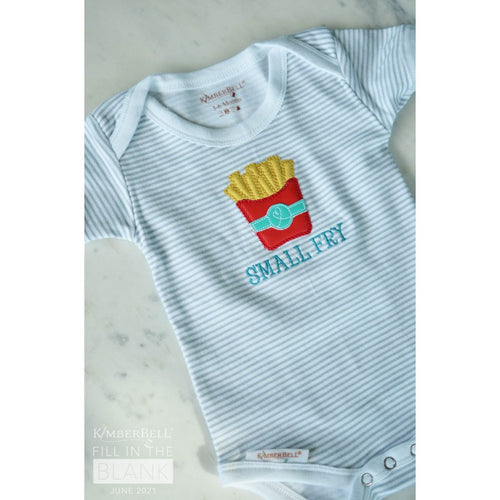 Kimberbell June Fill In The Blank Small Fries Baby Bodysuit KIDKB217, KIDKB218, KIDKB219, KIDKB220, KIDKB221, KIDB222, KIDFB108