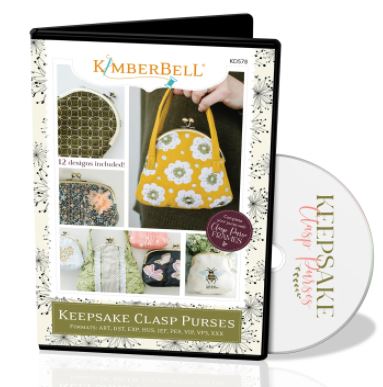 Kimberbell Designs - Keepsake Clasp Purses, Embroidery Pattern & Embellishments CD